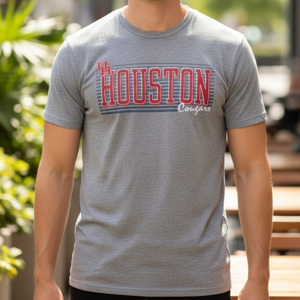 University of Houston Cougars | Rivalry Threads | Grey Casual T-Shirt | Mens | M